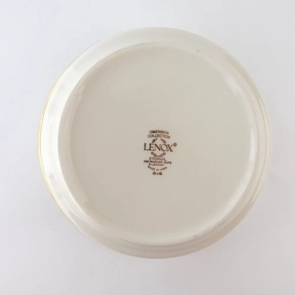Eternal by Lenox USA Fruit Dessert Sauce Bowl GOLD TRIM - Picture 10 of 11